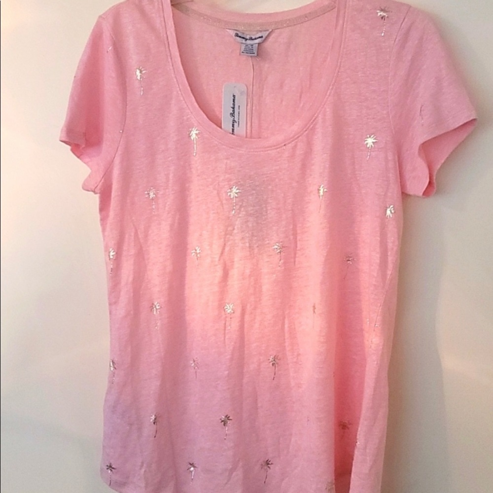 Tommy Bahama Tee with gold palms size M